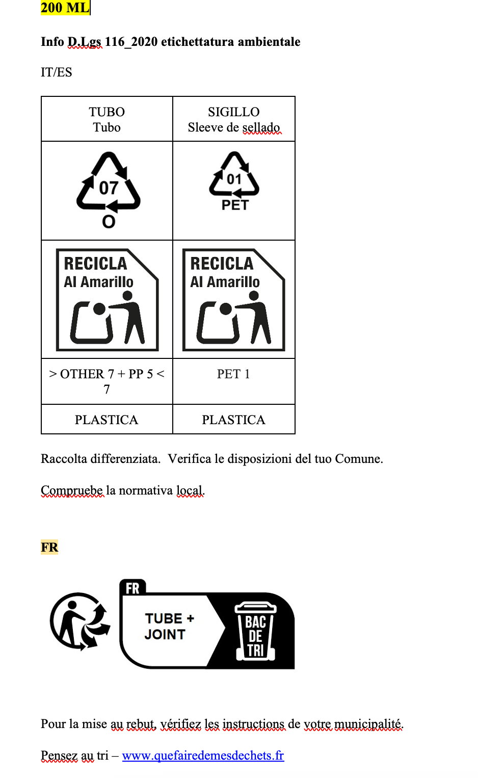 Etichettatura ambientale